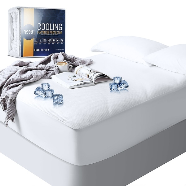 Nestl Extra Deep Pocket Cooling Mattress Protector Waterproof Tencel Blend 5 Sided Elasticized Fitted Mattress Cover On Sale Bed Bath Beyond 35324902