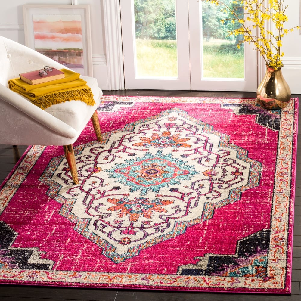 SAFAVIEH Monaco Neola Boho Medallion Distressed Rug