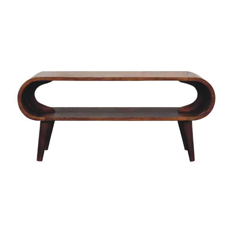 Artisan Furniture Chestnut Solid Wood Amaya Nordic Style Open Coffee Table