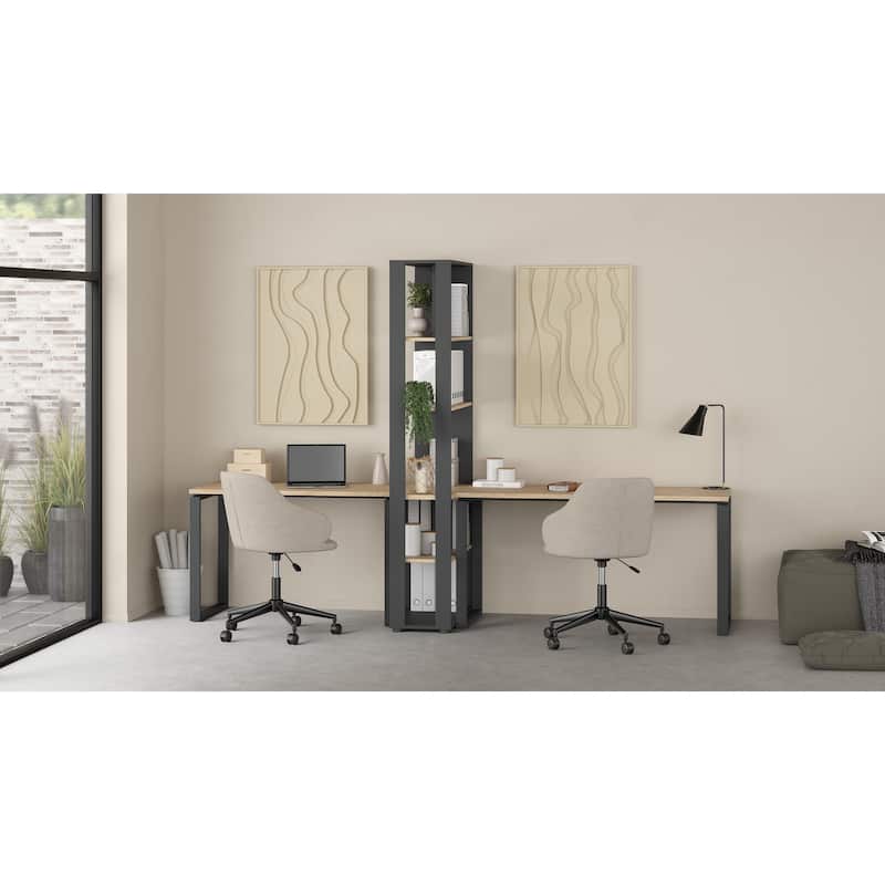 Carson Carrington Sign 5 Shelf Bookcase / Room Divider