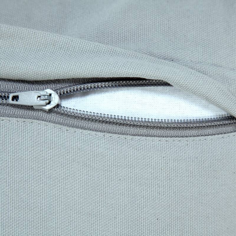Sevita Silver Gray Traditional Textured Medallion Throw Pillow