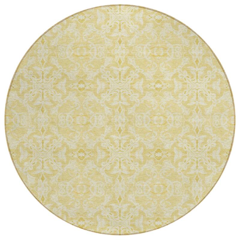 HomeRoots Medallion Transitional Rectangle Outdoor Rug