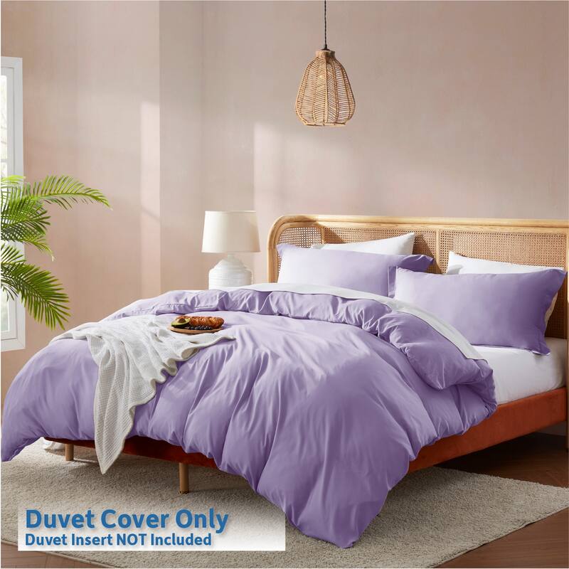 Nestl Ultra Soft Double Brushed Microfiber Duvet Cover Set with Button Closure