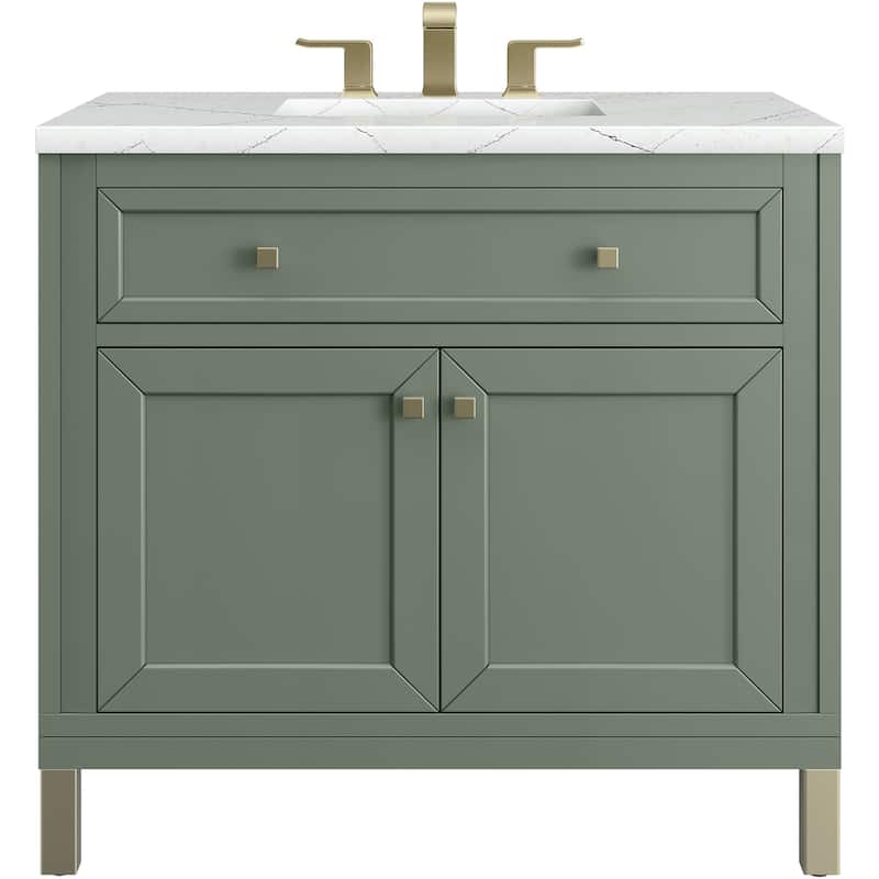 James Martin Vanities 503-V36-3ENC Chicago 36" Free Standing Single - Smokey Celadon