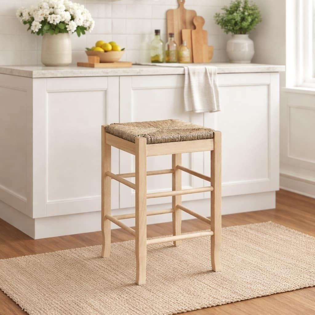 SQ Rush Backless Wood 24-inch Counter Stool