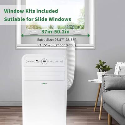 7,800 BTU (DOE) Portable Air Conditioner Cools 400 Sq. Ft. with Dehumidifier in White, Multi Scenario Application