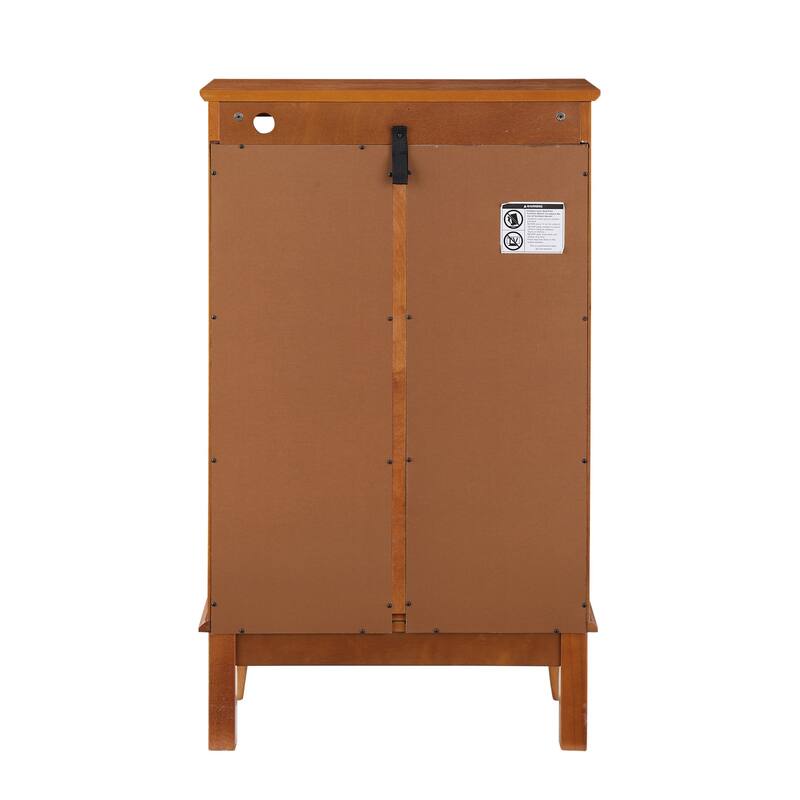 2-Door Curio Display Cabinet with Light Bulb