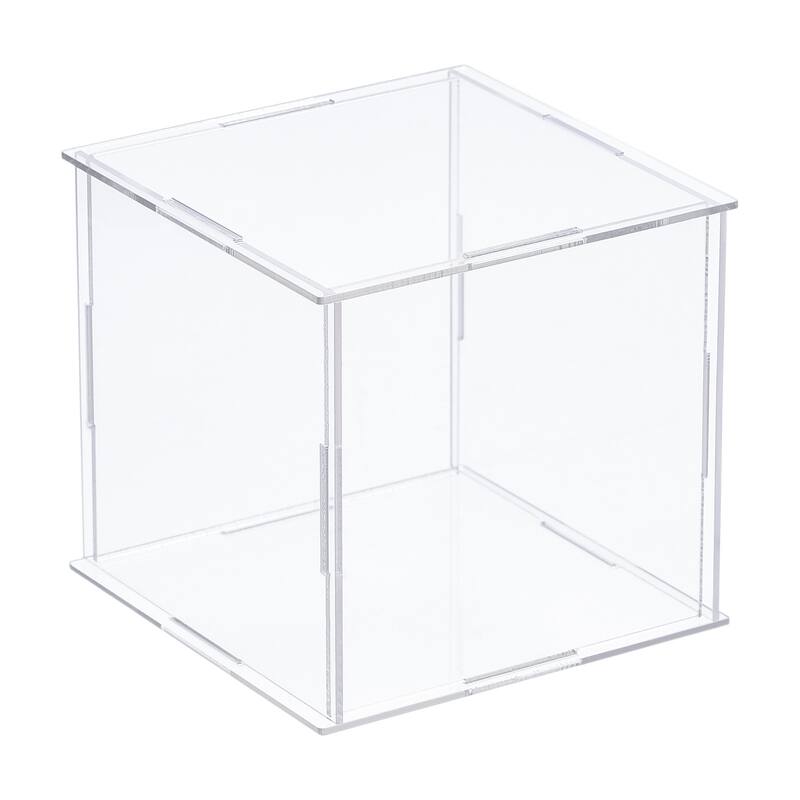 Display Case, Acrylic Box Assemble Dustproof Showcase for Collectibles - Clear