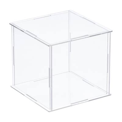Display Case, Acrylic Box Assemble Dustproof Showcase for Collectibles - Clear