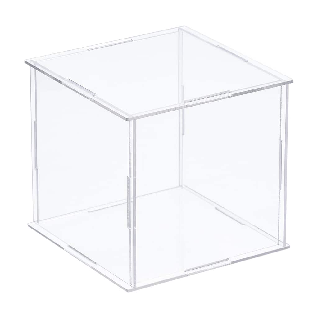 Display Case, Acrylic Box Assemble Dustproof Showcase for Collectibles - Clear