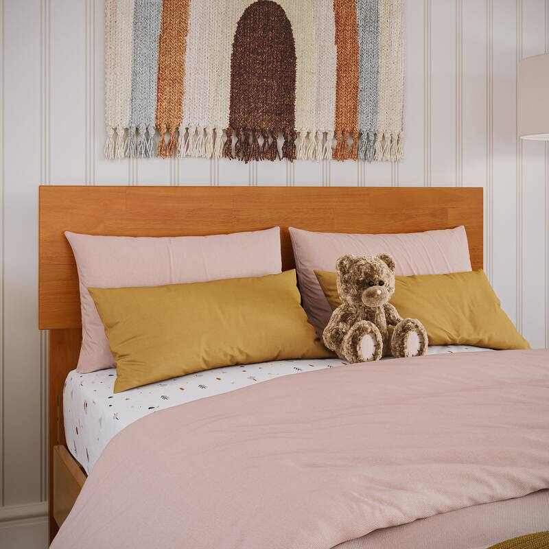 Aria Solid Wood Modern Low Profile Platform Bed