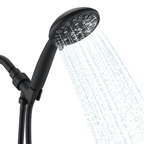 YASINU Single-Handle 7-Spray Round High-Pressure Shower Faucet