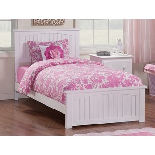 Mission Twin Platform Bed with Matching Footboard in White - Bed Bath ...
