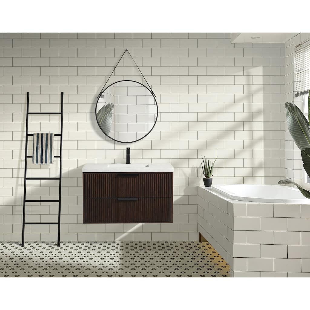 Ari Bath San Diego 36" Floating Bathroom Vanity Walnut