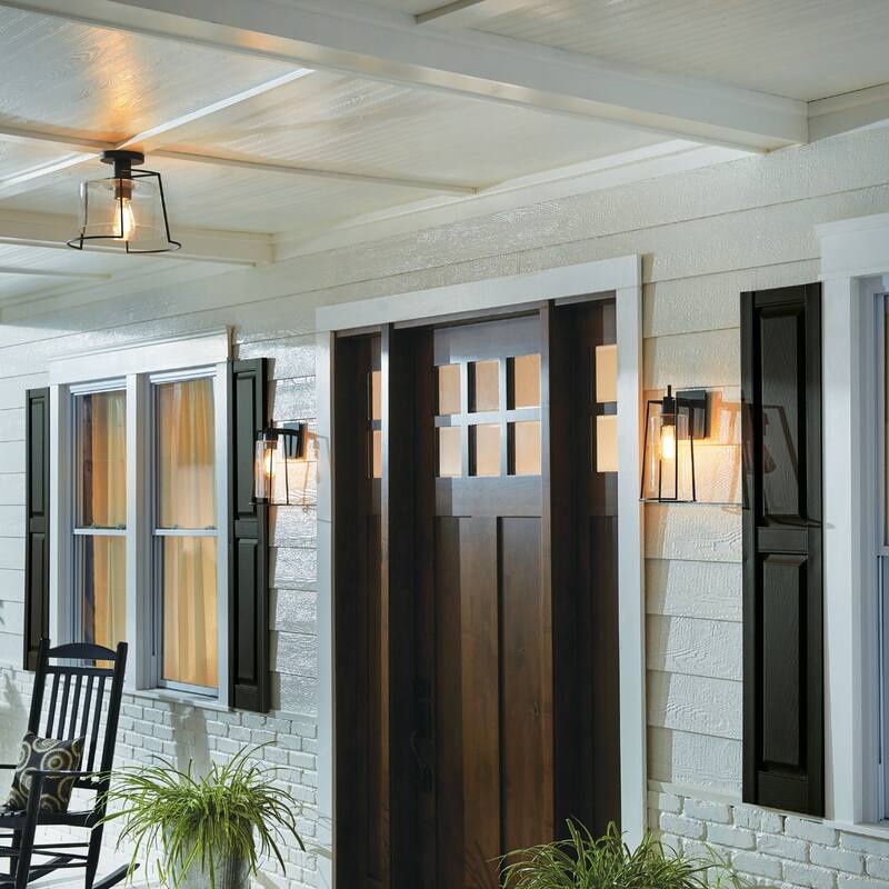 Elk Home Cere Indoor/Outdoor Semi Flush Ceiling Light - Matte Black - Matte Black