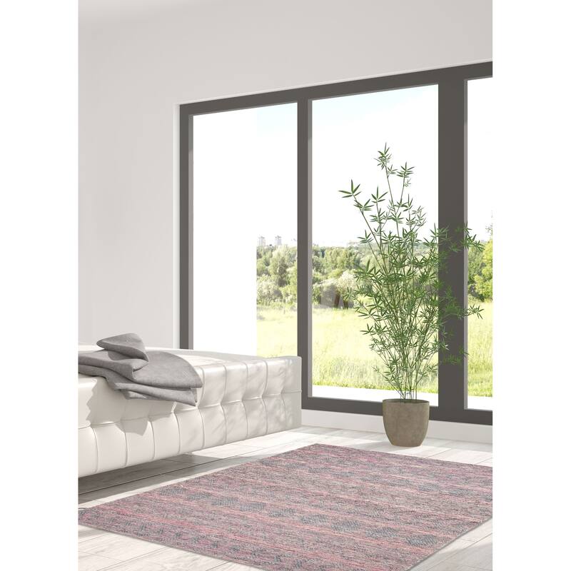 ECARPETGALLERY Braid weave Sienna Grey Wool Rug - 6'1 x 9'5