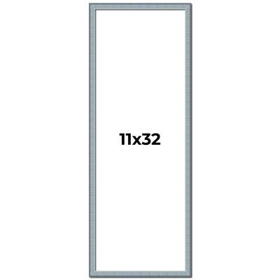 11x32 Frame Rustic Sky Blue Solid Wood Picture Frame | 0.75 Inch