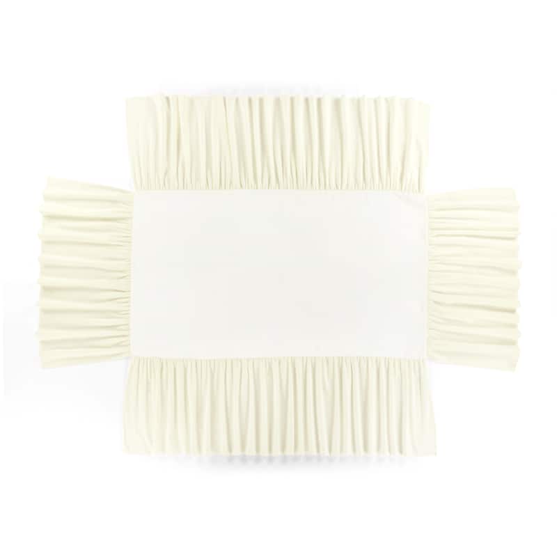 Lush Decor Ruffle Crib Skirt Single - 52" x 28" - Ivory