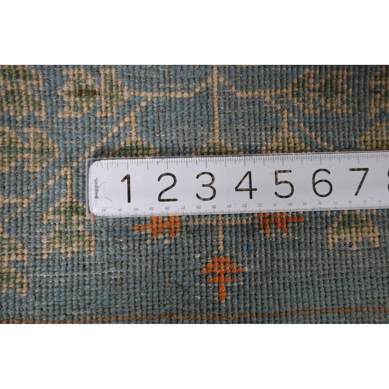 Light Blue Kazak Accent Rug Hand-Knotted Wool Carpet - 3'1" x 4'4"