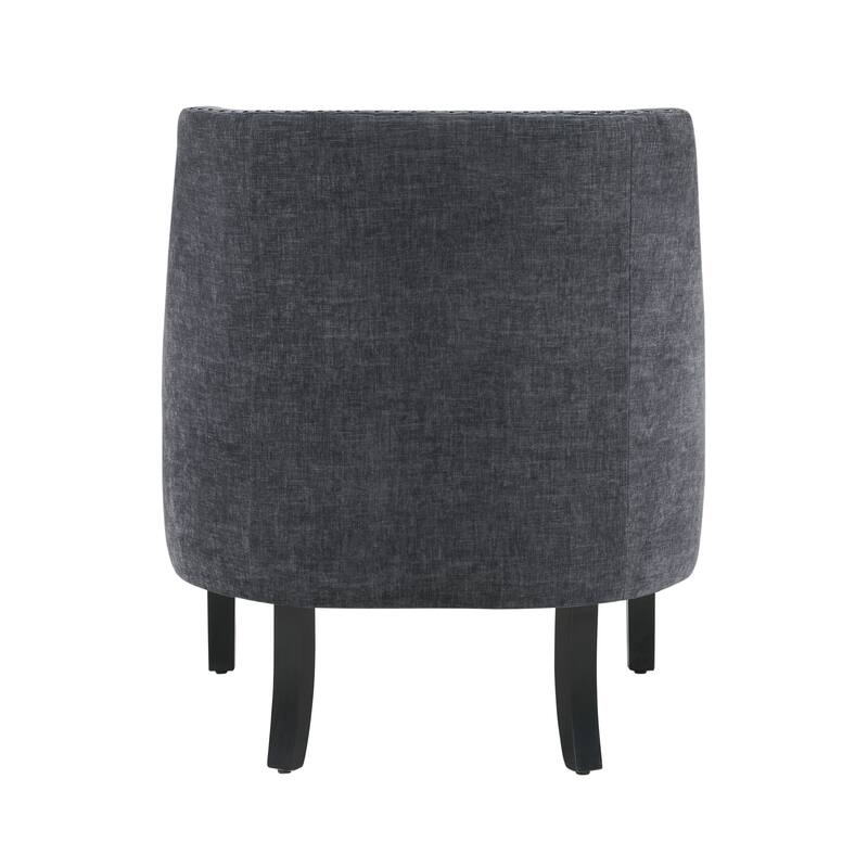 Modern Traditional Chenille Accent Chair with Nailhead Trim