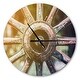 preview thumbnail 2 of 7, Designart 'Country Wagon Wheel Closeup' Oversized Farmhouse Wall CLock