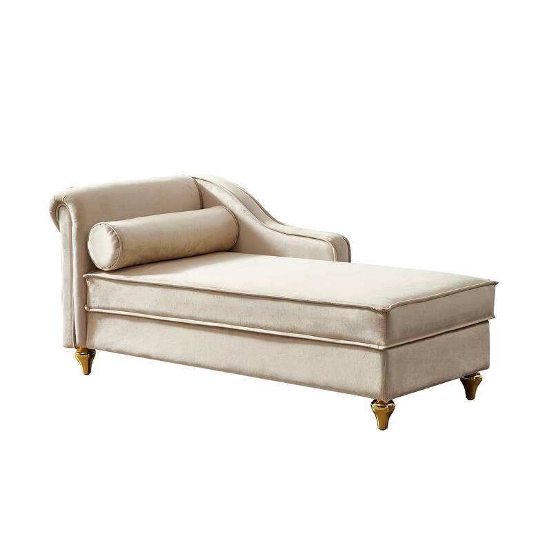 Upholstery Chaise Lounge Chair with Storage Velvet