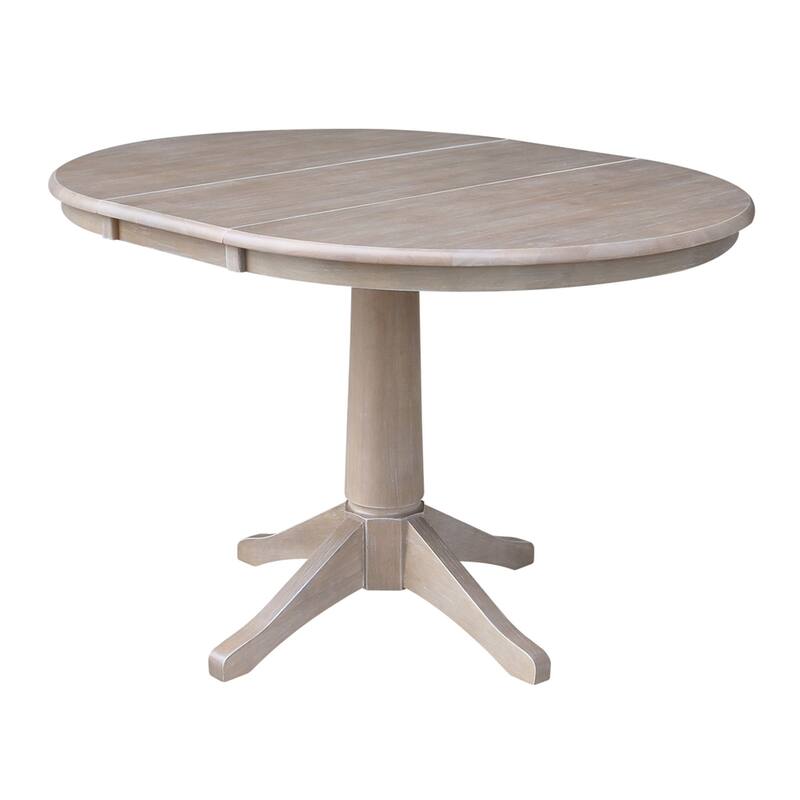 36" Round Top Pedestal Table w/12" Leaf