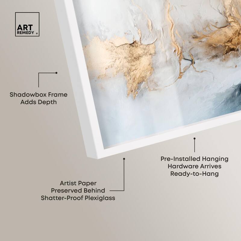 Canvas of Golden Shades Shadowbox by Art Remedy