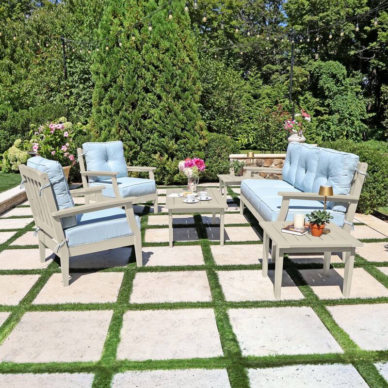 HIGHWOOD Lehigh 6-Piece Couch and Chair Deep Seating Set