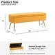 preview thumbnail 61 of 92, Velvet Storage Ottoman Bench with gold legs and Nailhead Trim for Bedroom/End of Bed/Entryway/Window