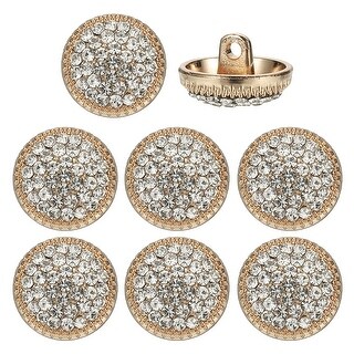 Rhinestone Buttons, Sew on Rhinestone Button Metal Round for (Clothing ...