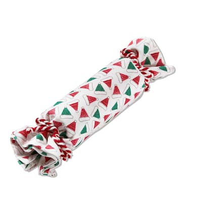 Hats Cracker Christmas Dishtowel - Multicolor Cotton Kitchen Towels, Machine Washable, 26" L x 18" W