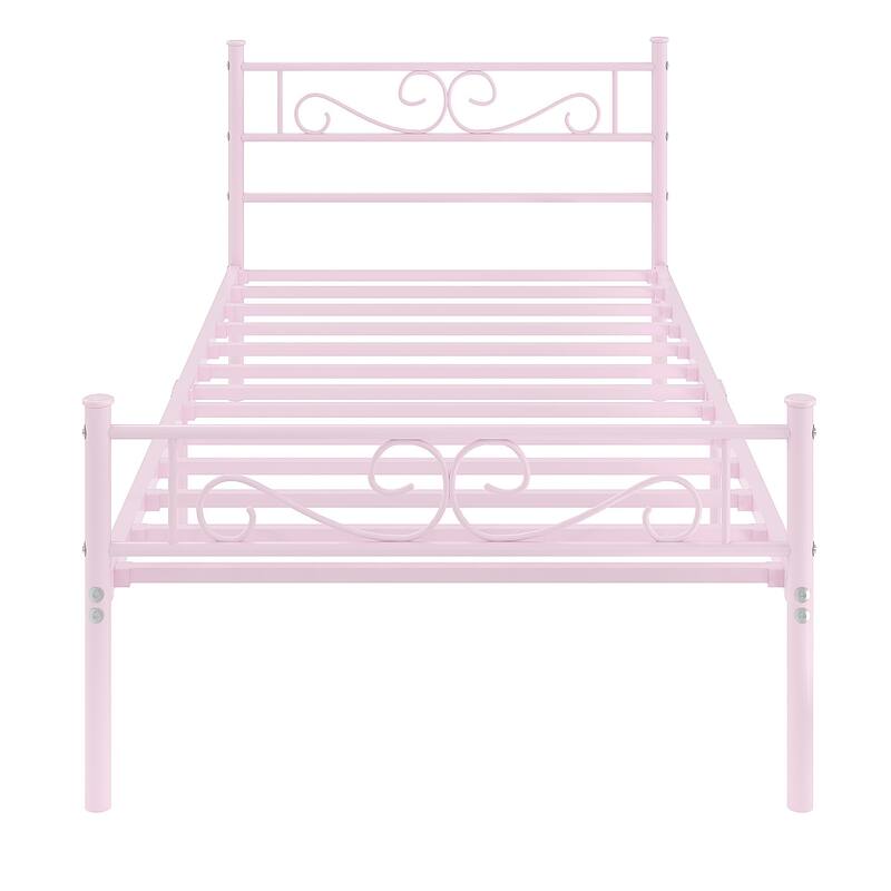 VECELO Premium Platform Bed Frame with Headboard,Easy Set-up Twin/Full/Queen Size Bed