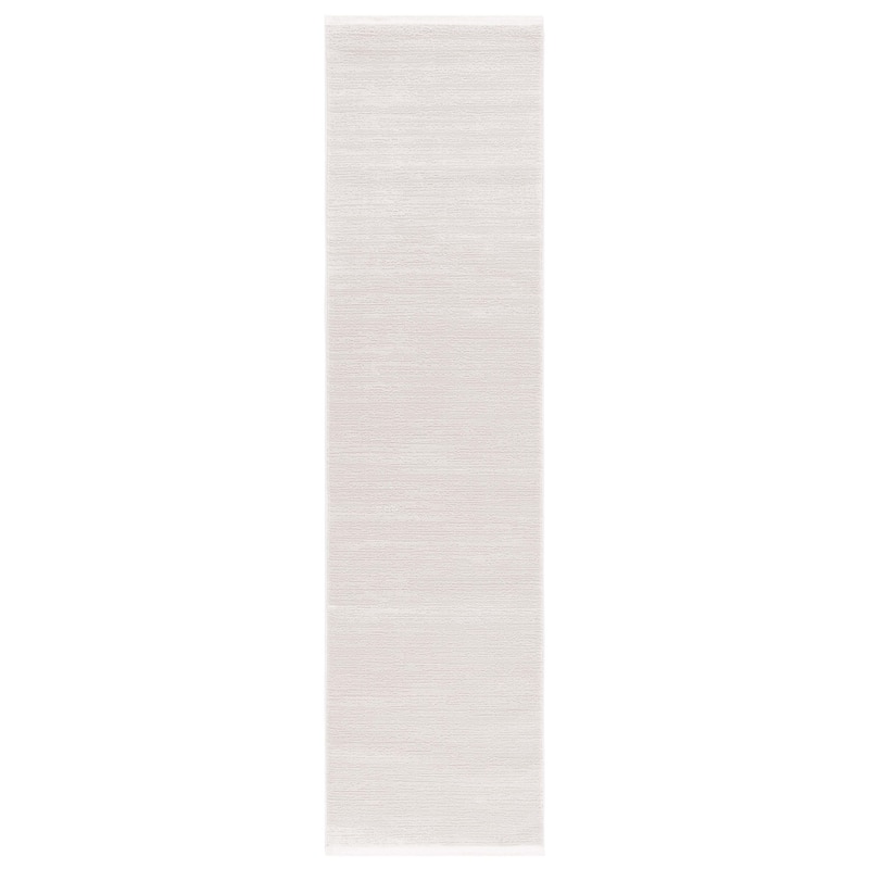 SAFAVIEH Diamond Kiki Modern Abstract Fringe Rug - 2'2" x 8' Runner - Ivory/Beige