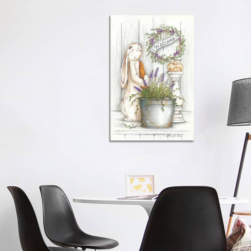 iCanvas "Welcome Bunny" by Mary Anne June Canvas Print - 40x26x1.5
