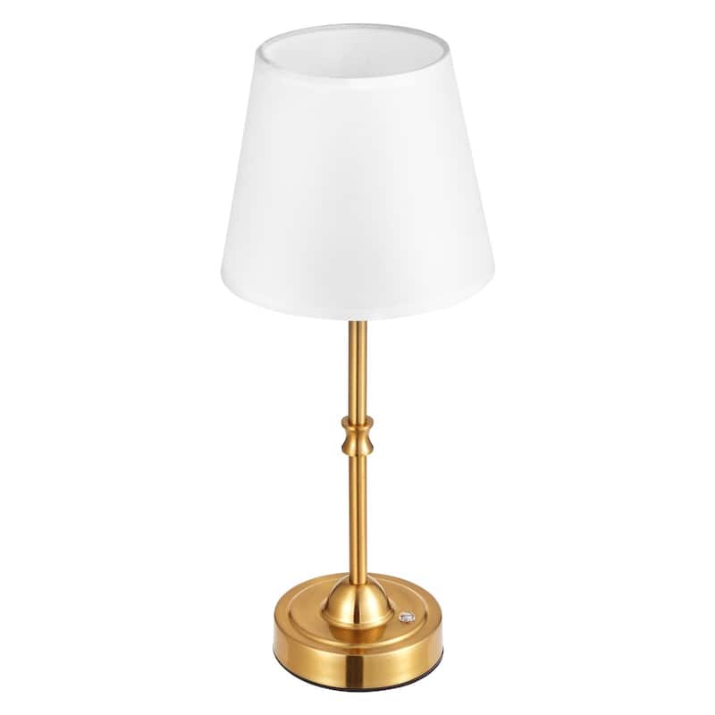 2 Pack Cordless Table Lamps with Fabric Shade and Rechargeable Battery - 6.3 x 6.3 x 16 inch