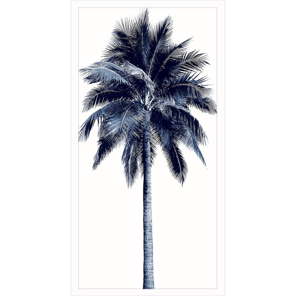 Palm Tree Blue I Framed Art Giclee Under Glass
