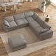 preview thumbnail 3 of 16, Oversize Down Filled 5-Piece Sectional Sofa with Storage Ottoman for Living Room