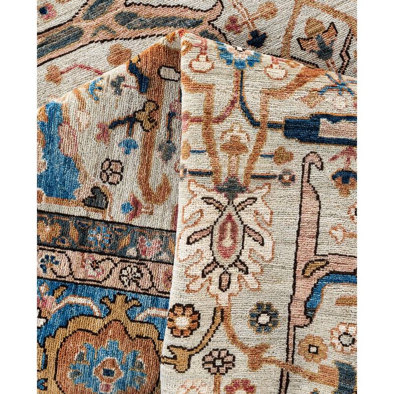 Serapi One-of-a-Kind Hand-Knotted Area Rug - Ivory - 9' 0" x 11' 11"