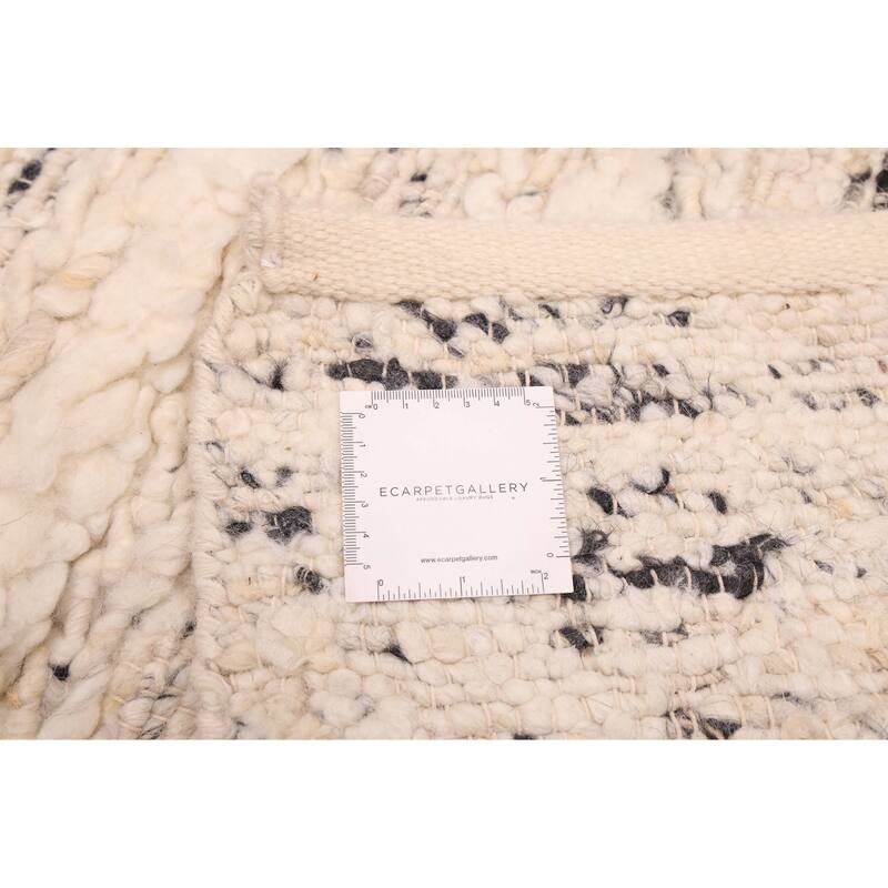 ECARPETGALLERY Hand-knotted Looma Cream Wool Rug - 8'1 x 10'3