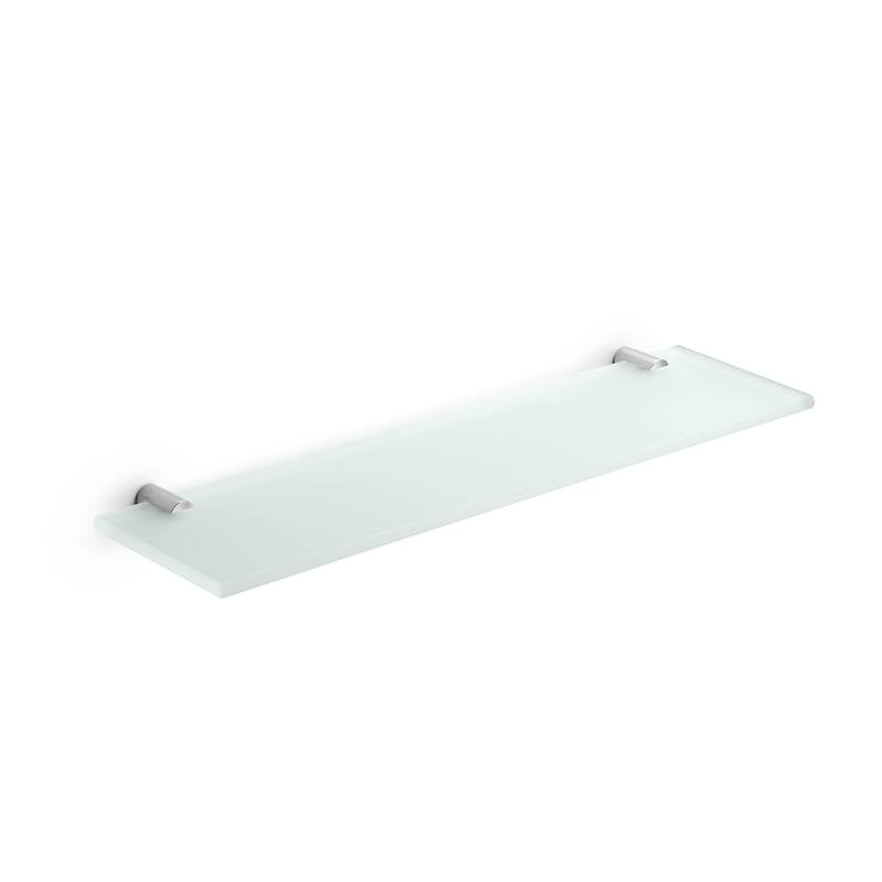 WS Bath Collections 31-1/5" Brass Shelf from the Picola Collection - Polished Chrome / Frosted Glass - Chrome Finish