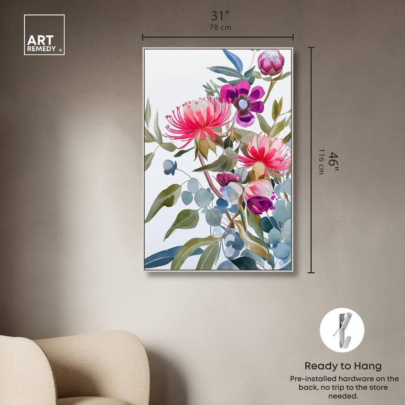 Watery Petals II Canvas by Art Remedy