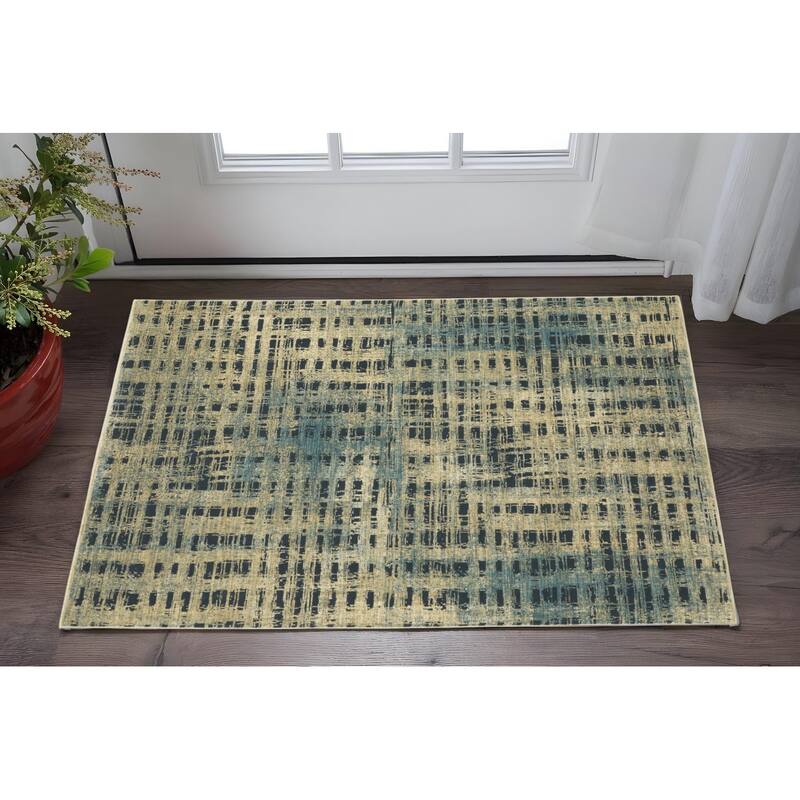HomeRootsGeometric Modern Rectangle Area Rug - 60.24' X '39.37' X '0.39
