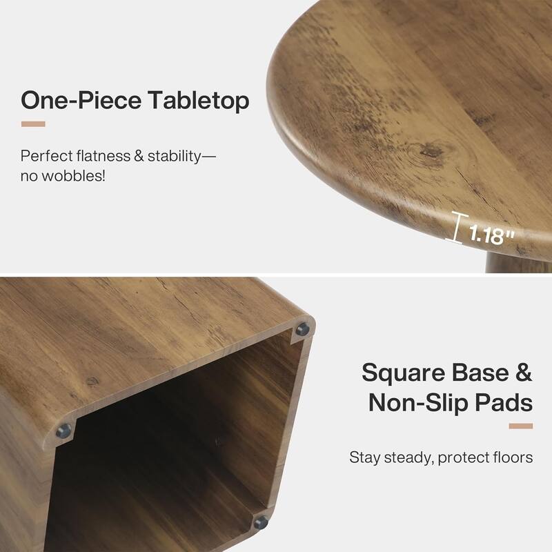 31.5-Inch Round Dining Room Table for 2-4, Small Kitchen Dinner Table for Dining Room Living Room