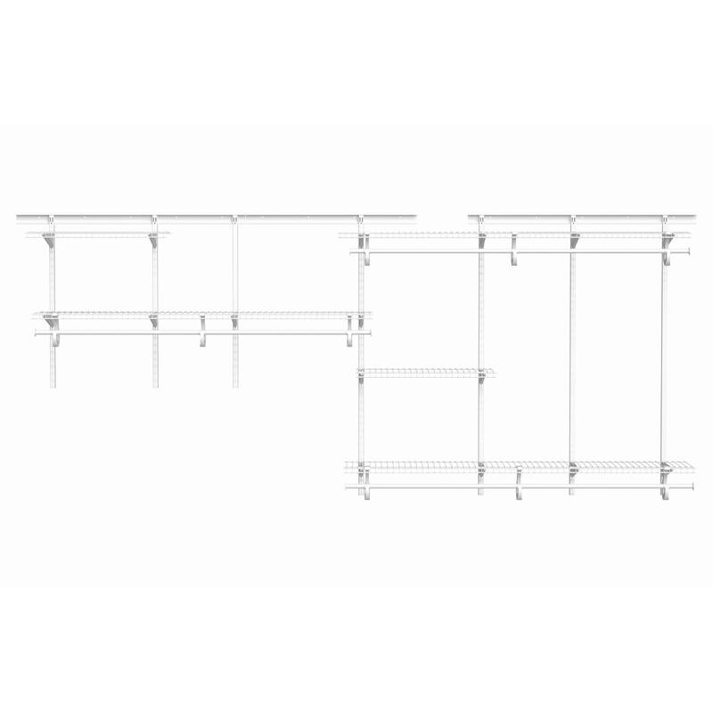 ClosetMaid ShelfTrack 7ft - 10 ft Adjustable Wire Closet Organizer