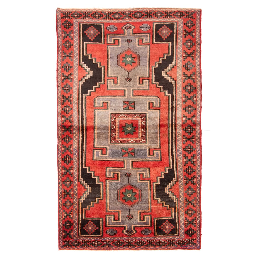 ECARPETGALLERY Hand-knotted Konya Anatolian Red Wool Rug - 4'0 x 6'10