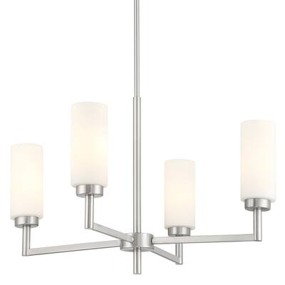 Bellevue SHCH83096 4 Light 26" Wide Chandelier with Opal Glass Shades