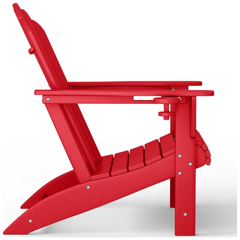 Aderson Outdoor Poly Adirondack Chair with Side Table 3-Piece Set