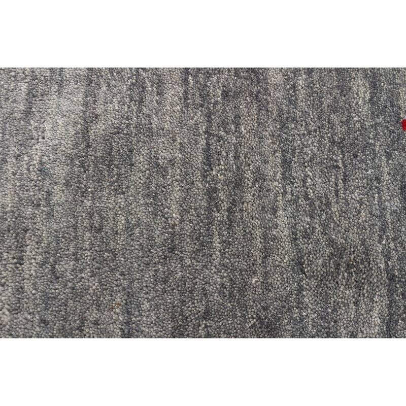 ECARPETGALLERY Hand Loomed Kashkuli Gabbeh Grey Wool Rug - 3'10 x 5'8