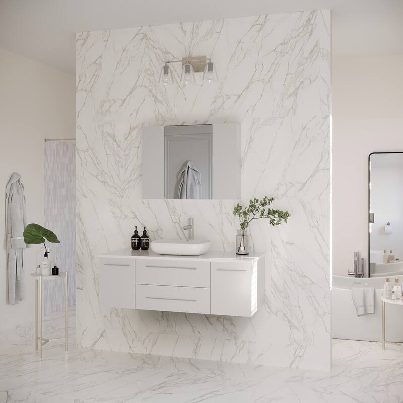 Fresca Lucera 48" Wall Mounted Single Basin Vanity Set with Cabinet,